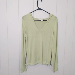 Anthropologie Moth Green Long Sleeve Hoode…